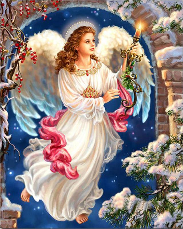 5D DIY Алмазная картина «Эльфы и ангелы», полная квадратная круглая дрель, Алмазная вышивка, изображение животного из горного хрусталя, подарок ручной работы