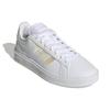 Adidas Grand Court TD Белые переливающиеся женские кроссовки Cloud-White Почти-розовые GW7181