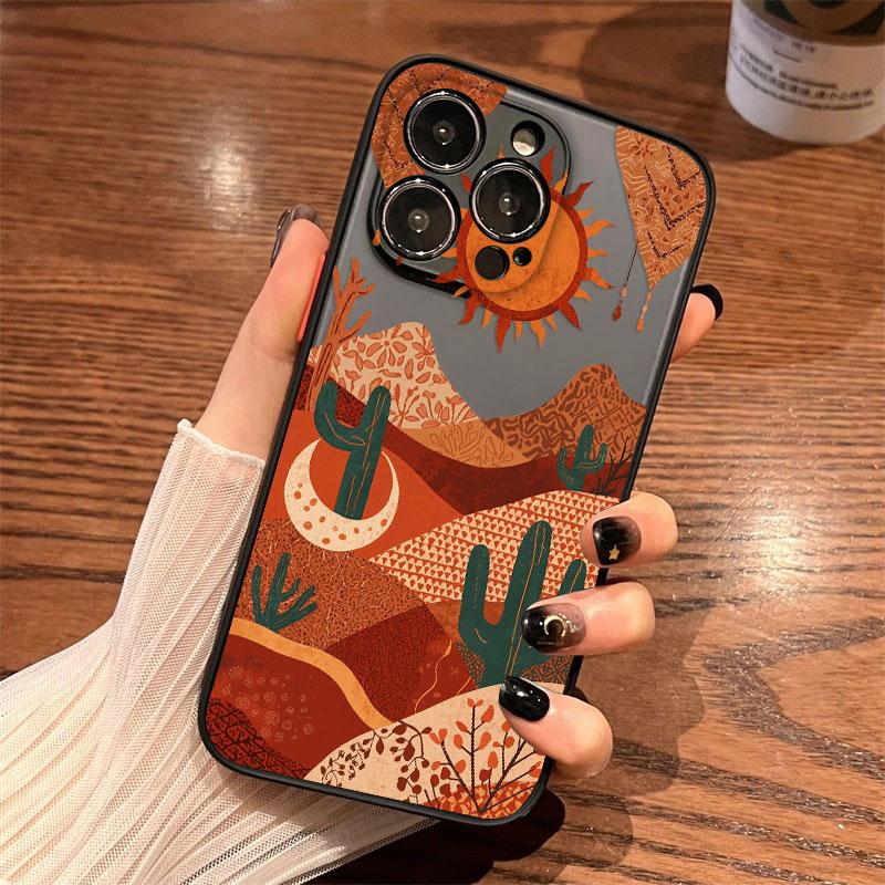 Чехол для телефона с рисунком гор и воды Для iPhone 11 12 Mini 13 Pro Max 17 16 Pro Max 14 15 Pro Max Plus Бампер Ударопрочный Чехол