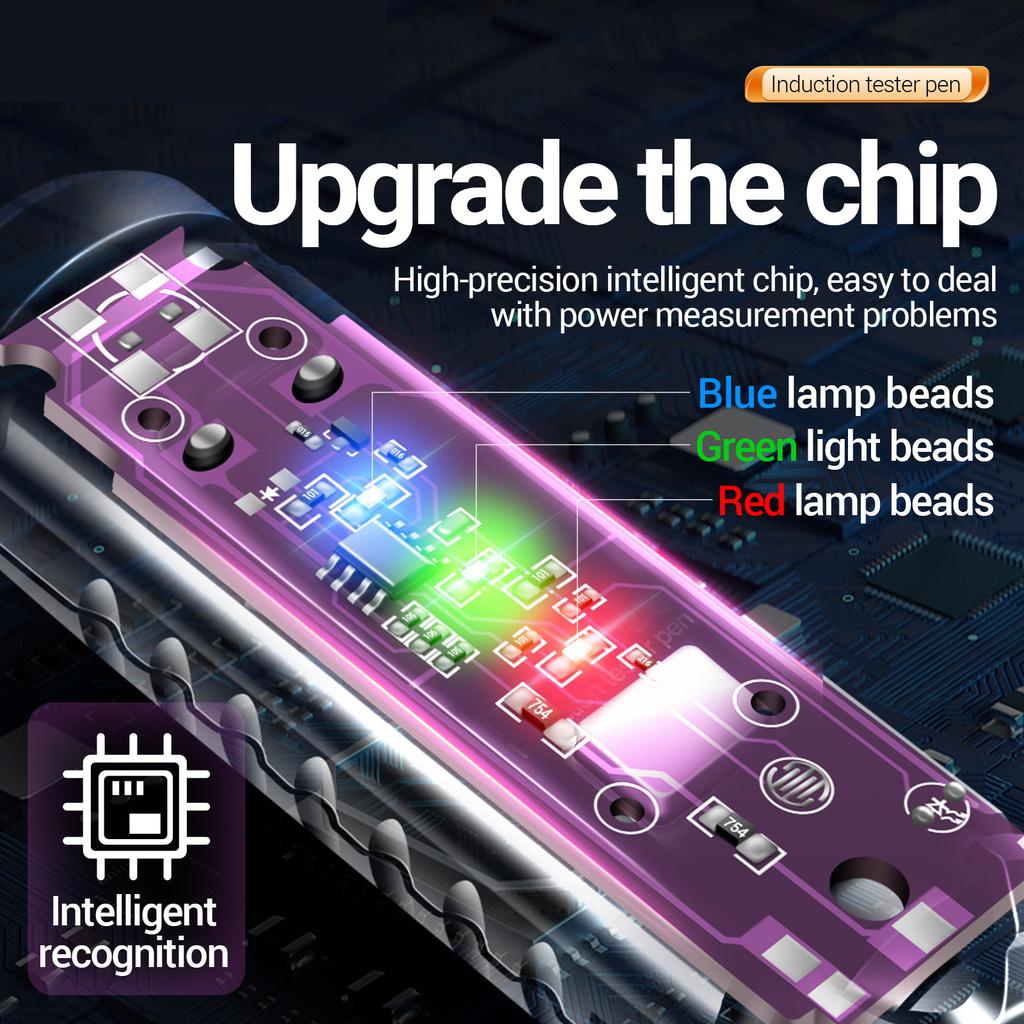 Aneng B15 Индукционный тестер Ручка Подсветка Цветной Свет Профессиональный Электрик Определение Напряжения Переменного Тока
