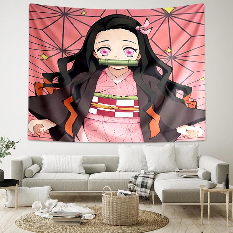 1pc Demon Slayer Nezuko Tapestry, Living Room, Bedroom, Office, Party Decor, Ideal Festive Gift