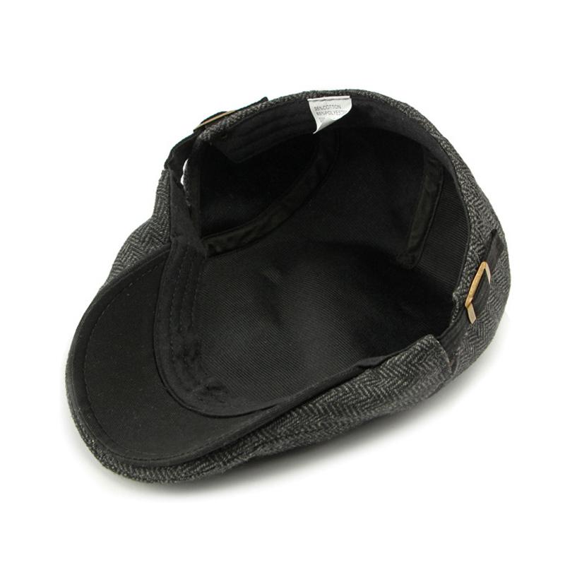 Осенне-зимняя мужская берет британская винтажная кепка с елочкой, теплая шапка маляра