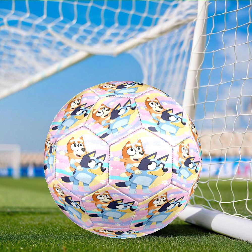 Paw Prints And Bluey Friends Size 5 Soccer Ball, Suitable for Training and Matches, High-Elasticity, Wear-Resistant Material Gift for Fan