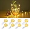 Lighting EVER LED String Fairy 20 Warm Waterproof Copper Christmas Decorative Christmas Tree 16 Button Cell Batteries Included Lights,