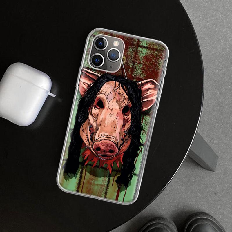 The Jigsaw Killer Horror Phone Case Cover for iPhone 18 11 12 13 Mini 14 15 Plus 16 Pro Max 17 Air 7 8 + SE Art Customized Fundas 1