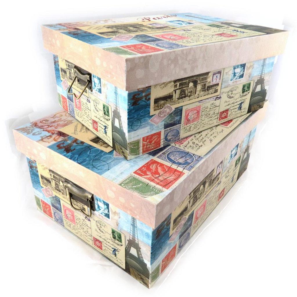 Les Trésors De Lily [J4647] - Set of 2 Souvenir Boxes 'Tour Du Monde'