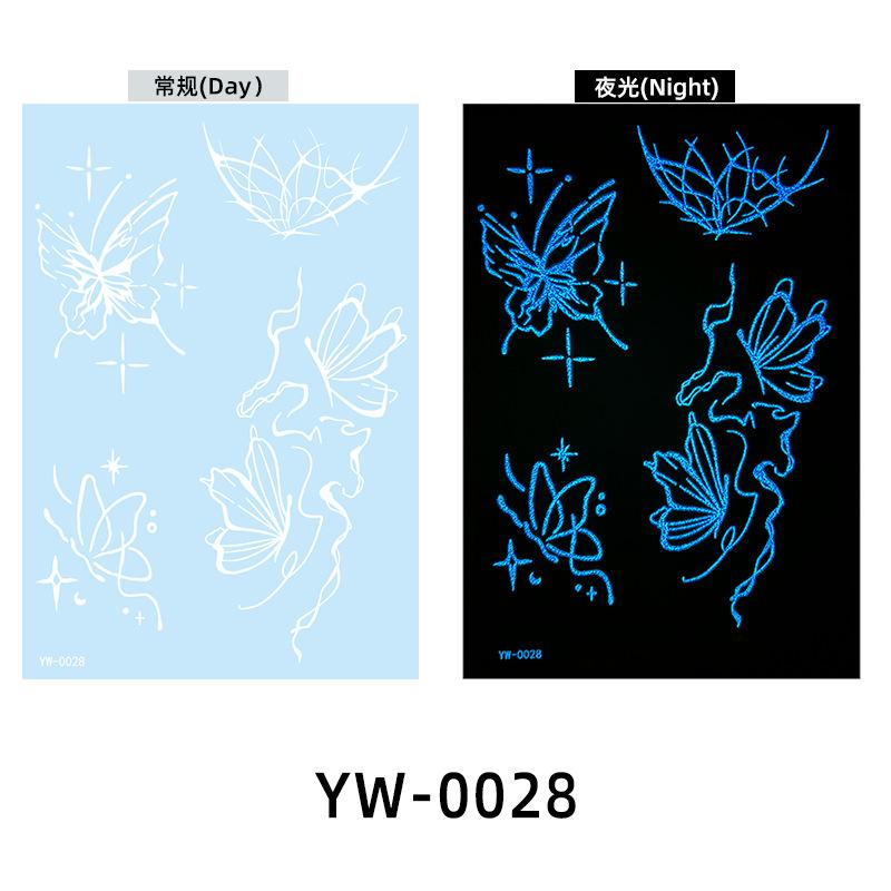 Светящиеся в темноте индийские кружевные тату-наклейки - Хна стиль боди-арт для рук и тела