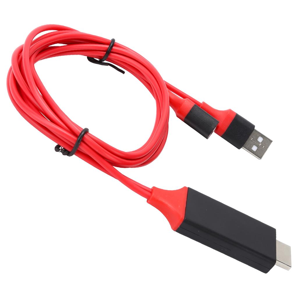 1080p TypeC Кабель для мобильного телефона к интерфейсу HD Multimedia USB-адаптер для IOs Android(красный )