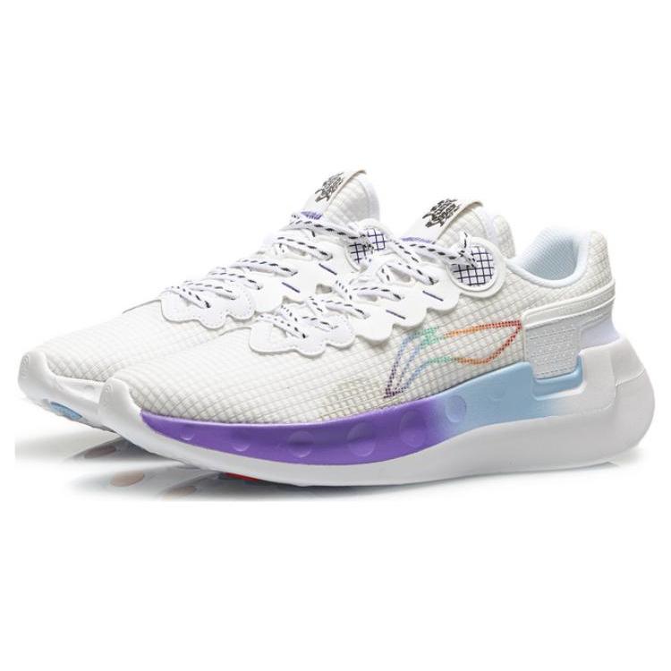 Li Ning Спортивные нескользящие износостойкие низкие беговые кроссовки мужские Белые ARHT041-1