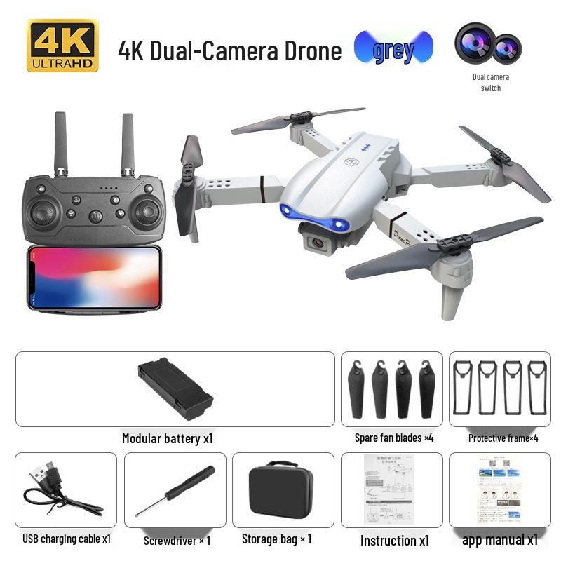 Складной дрон E99Pro с двойными HD-камерами и функцией удержания высоты, 4-осный летательный аппарат с дистанционным управлением E88Pro K3