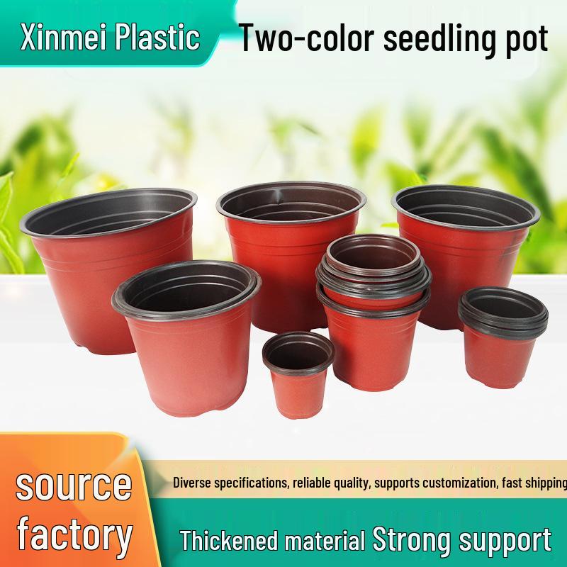 Dual-Color Seedling Tray: Thickened PP Material Planting Pot for Strawberries & Succulents, Available in Multiple Specifications.