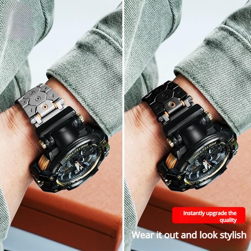Для Casio -SHOCK 5410 GPW-1000 GPW1000 Серии Модифицированный Нержавеющая Сталь Ремешок мужской Металлический Браслет часовой ремешок Аксессуары инструменты