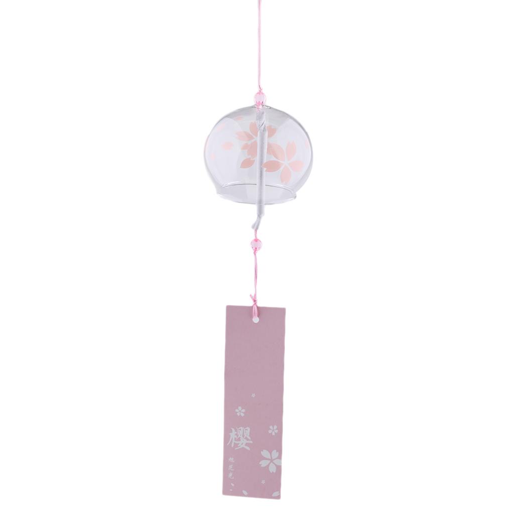 Japanese Culuture Glass Wind Bell Furin Wind Chimes Home Hanging Decor