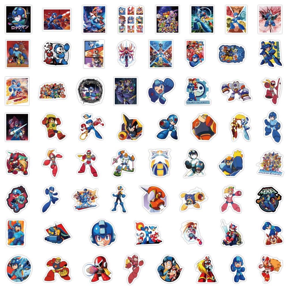 Mega Man Graffiti Stickers - 60 Pack for Notebook & Luggage Decoration