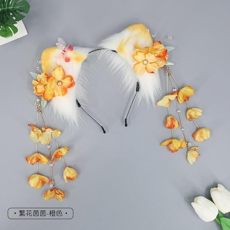 Аксессуары для волос котенка кошачьи ушки головной убор лолита девочка кошачьи ушки ободок комиксы косплей симуляция животное ушки ободок