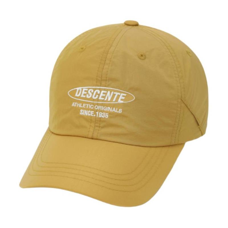 DESCENTE Woven Fabric Graphic Design Nylon Sports Baseball Cap Unisex Couple Style Black Gray 57 43 7 /YEL0 F