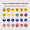 START English Mechanical Safety Warning Label - Waterproof PVC Sticker, 40×15MM