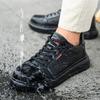 Fashion Cowhide Safety Shoes Men Composite Toe Electrical Insulated Shoes Waterproof Work Shoes Puncture-Proof Indestructible Shoes