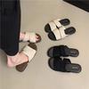 Beautiful Flat-bottomed Cool Slippers Women's Summer Outer Wear 2025 New Simple Casual Lazy Niche Sense One-word Drag