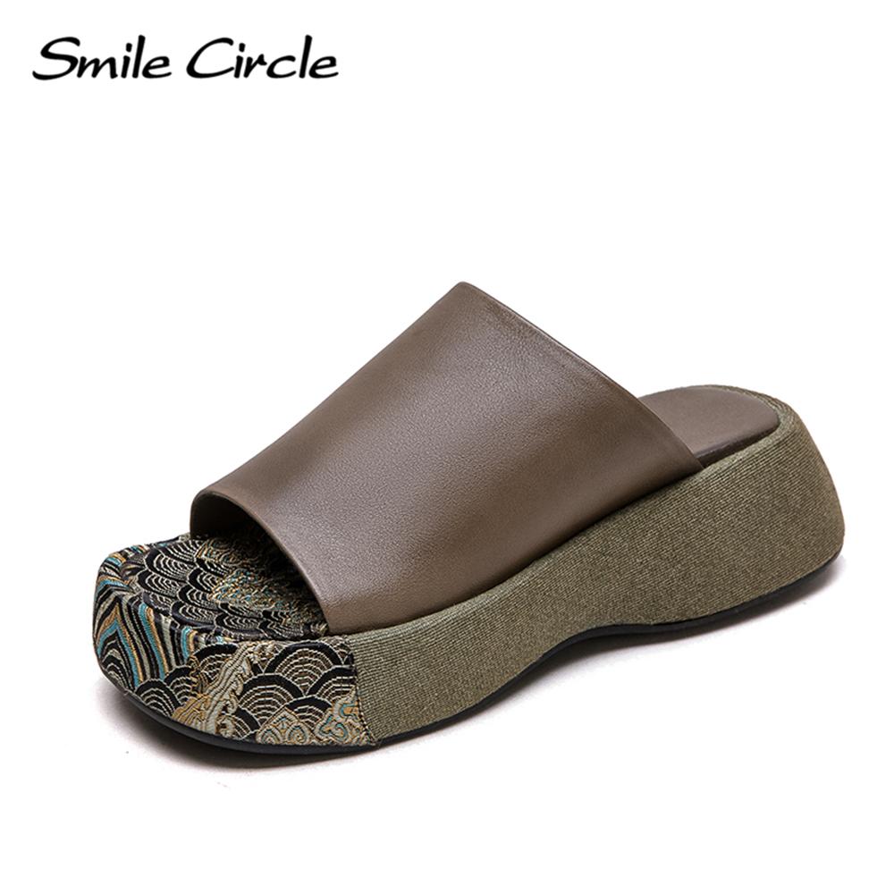 Новые летние тапочки на толстой подошве с открытым ртом в стиле ретро, ​​уличные тапочки в стиле кантри, модная кожаная женская обувь для отдыха