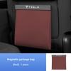 UBFMQ1 Seat Back Storage Bag Magnetic Open PU Leather Garbage Trash Bin Pocket Organizer Car Accessories Key For Tesla Model 3 Y X Coil