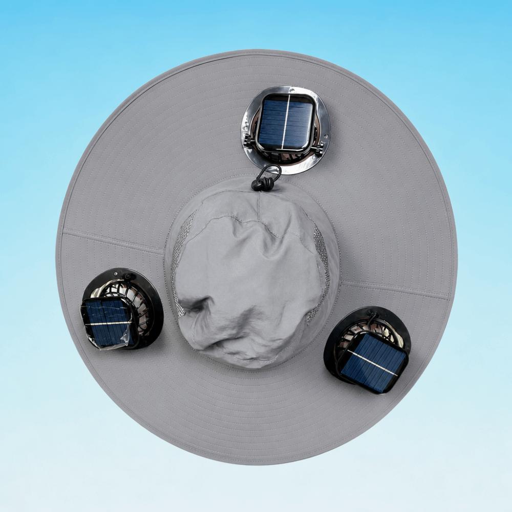 UV Protection Summer Fan Visor Cap Breathable Fishing Bucket Hat Solar Fan Hat Hiking