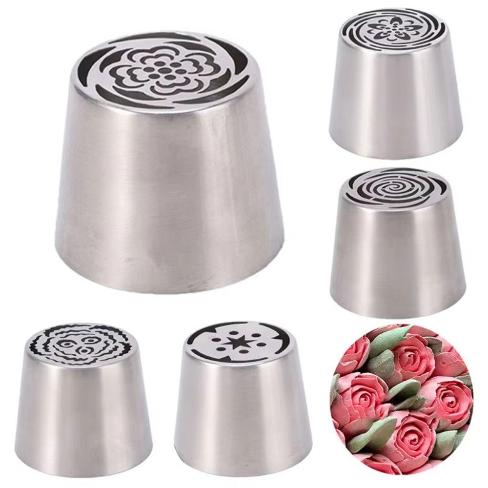 Stainless Steel Flower Squeeze Mouth Large Size Cream Nozzles for Cupcake Decoration