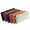 Women's Genuine Leather RFID Wallet with Multi-Card Slots & Zippered Coin Purse