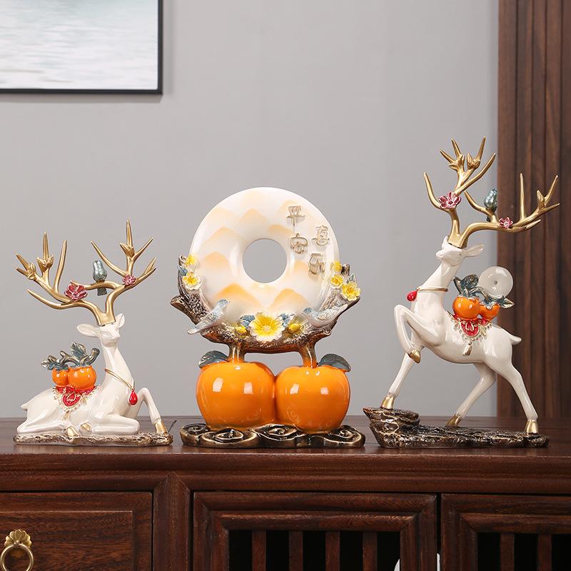 Украшения из смолы в виде оленя и лошади, украшение для дома, модель животного, свадебные подарки, статуэтка фэн-шуй, удача, хранение ключей, подвеска
