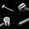 Meat Hammer Household Stainless Steel Meat Beat Hammer Making Beef Chicken More Loose Meat Sauce Tool Professional Kitchen Tools