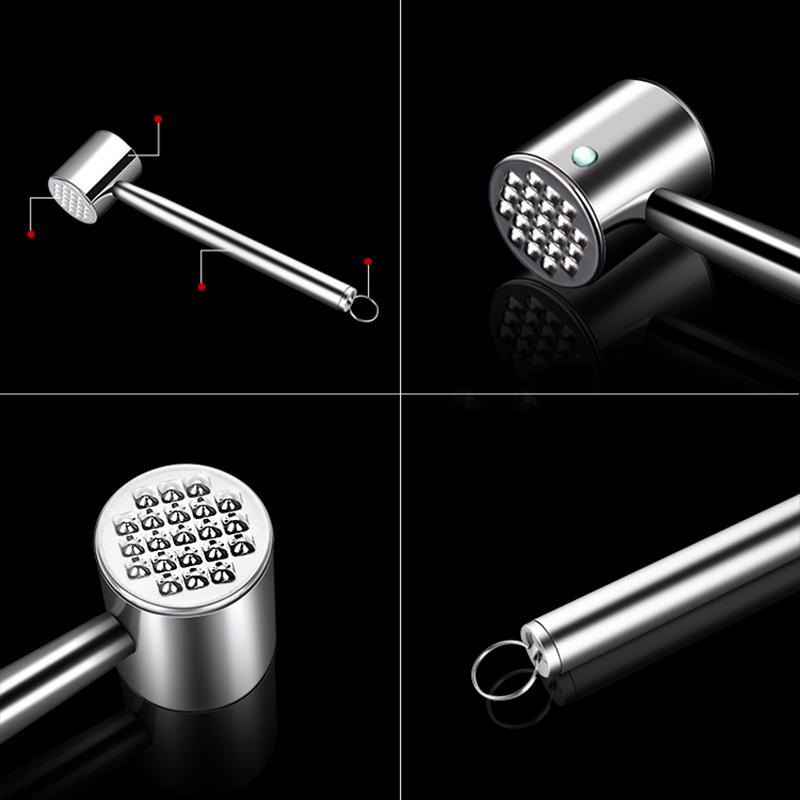 Meat Hammer Household Stainless Steel Meat Beat Hammer Making Beef Chicken More Loose Meat Sauce Tool Professional Kitchen Tools