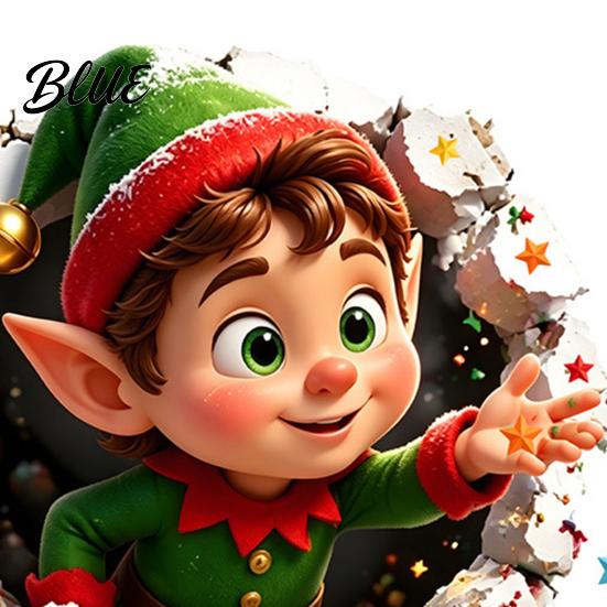 Съемное Праздничное Искусство для Туалета 3D Рождественский Эльф Наклейка на Стену Водонепроницаемая ПВХ Наклейка для Ванной Комнаты Милые Наклейки-Носки Самоклеящееся Искусство Снять