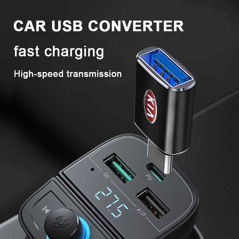 1 шт. Автомобильный USB Type-C Кабель-конвертер Зарядный адаптер Автоаксессуары Для Kia Rio Ceed Sportage Cerato Soul Sorento K2 K5 Flip