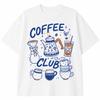 Vintage Coffee Club Shirt Retro Iced Coffee Espresso Lover Graphic Tee