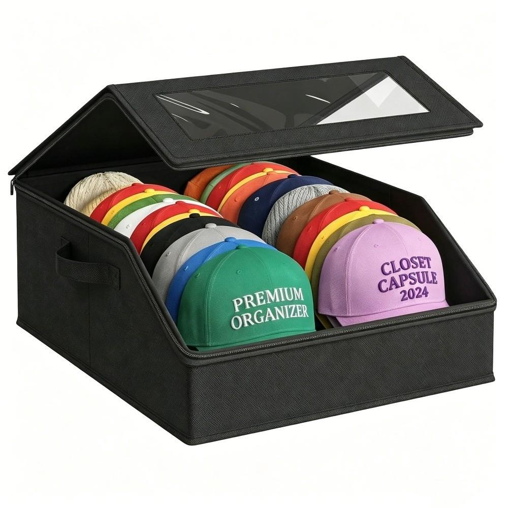 Non-woven Stackable Hat Organizer 24 Cap Capacity Cap Storage Case Hat Storage Box Closet Storage