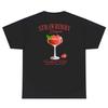 Unisex Oversized Strawberry Daiquiri T Shirt Vintage Aesthetic Cocktail Tshirt Cute Alcohol Drinking Shirt Summer Streetwear Tops