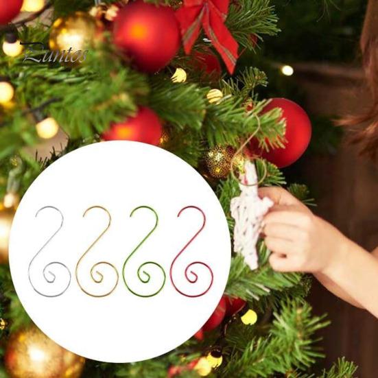 100 шт. крючков для рождественских украшений S-образной формы, нержавеющие, прочные, несущие нагрузку крючки для рождественской елки, аксессуары для вечеринок