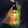 Halloween Decoration Luminous Hat Ghost LED Hat Garden Party Decoration Props Glowing Cute Witch Hat Halloween Pendant