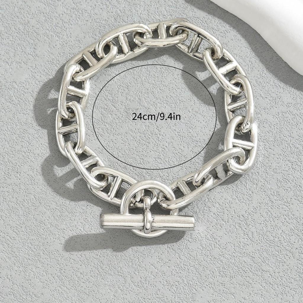 Geometric OT Buckle Bracelet: European & American Unisex Fashion