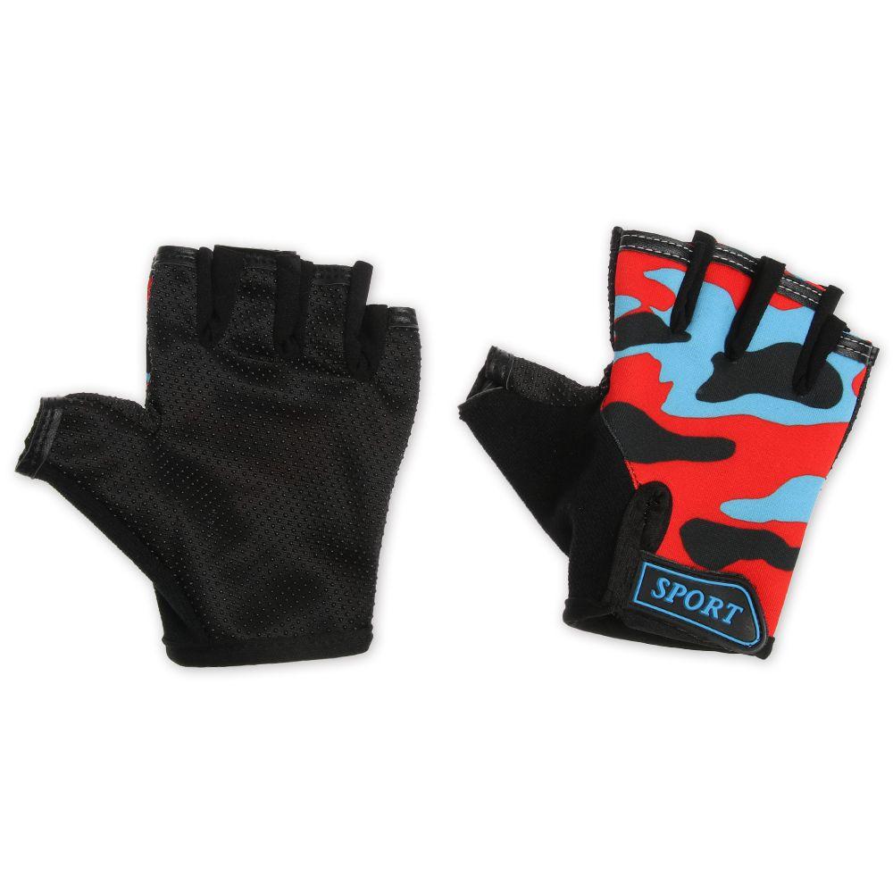 Equipment High Elastic Half Finger Mittens Child Bicycle Gloves Camouflage Children's Bike Gloves