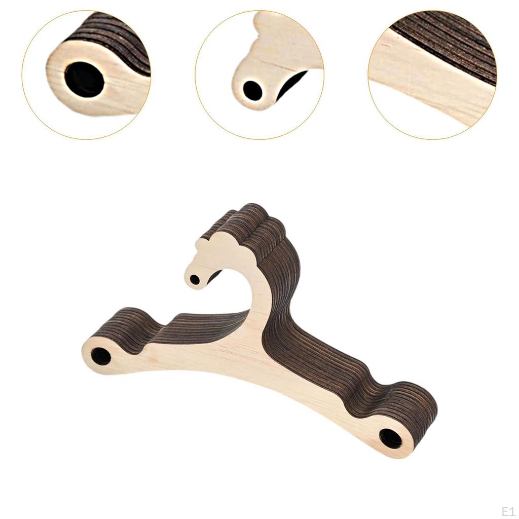 10 Pieces Kids Wooden Hangers Children Clothes Hanger Creative for Baby Dress