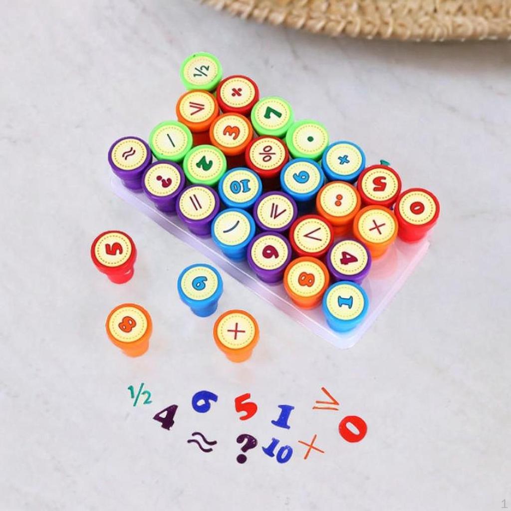 Детский набор штампов, развивающие игрушечные штампы, наборы с надписями из мультфильмов для создания открыток, планировщик