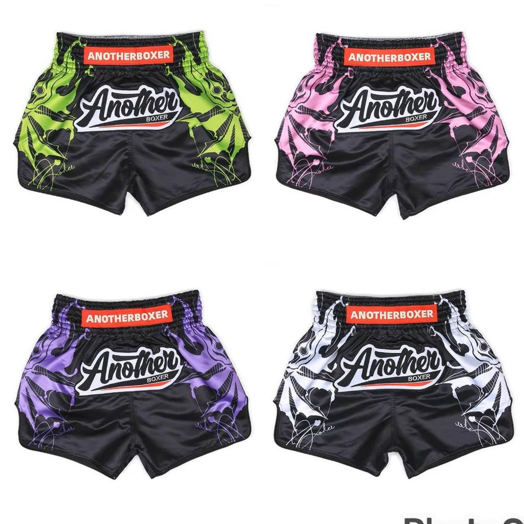 Muay Thai MMA UFC Martial Arts Shorts Pants Kickboxing Boxing Fight Unisex Men Women Kid Trunk Quick Dry Print Elastic Polyester Training