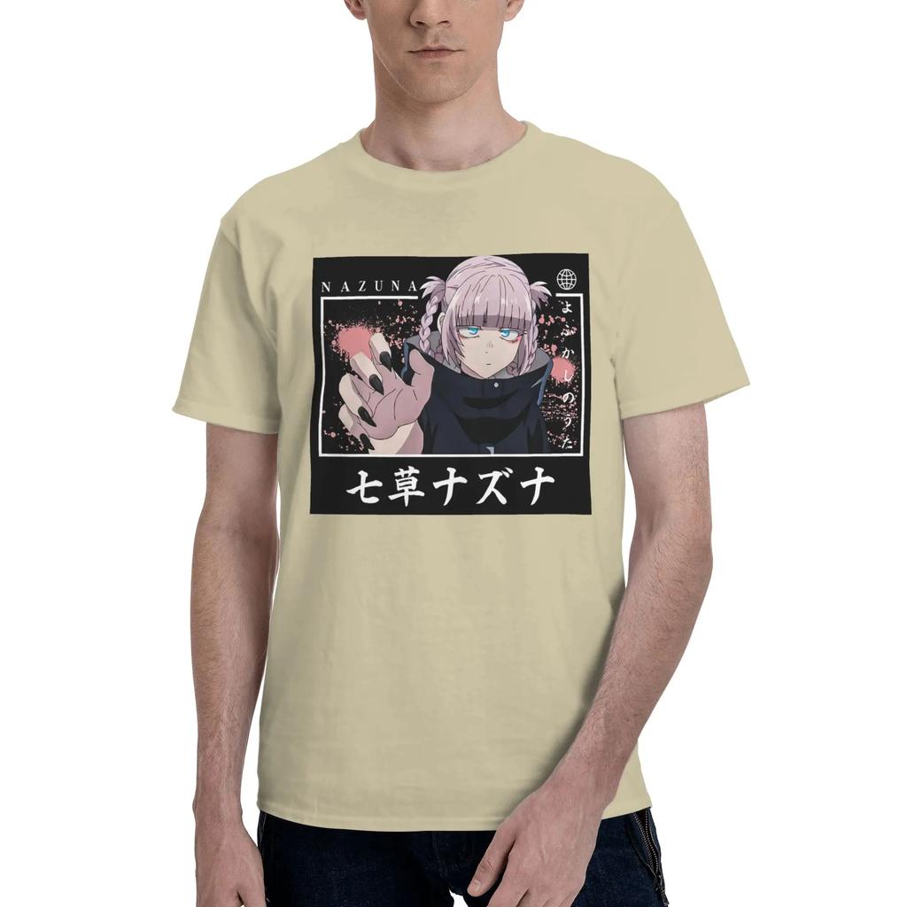 Call of The Night Anime Nazuna Nanakusa 100 Cotton TShirt Mens Classic T Shirts Men Crew Neck Short Sleeve S6XL