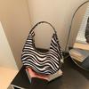 Women'S Bag Fashion Shoulder Bag Texture Pu Armpit Bag Personalized Zebra Pattern Crescent Bag