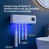 Умный УФ-санитайзер для зубных щеток с USB-зарядкой и цифровым дисплеем, настенный держатель-стойка для зубных щеток для домашней ванной комнаты