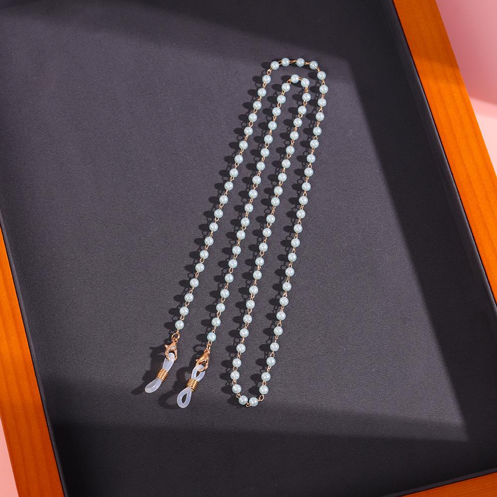 Новая модная цепочка для очков с жемчугом, подвесная цепочка, популярная цветная цепочка для очков с жемчугом, противоскользящая цепочка для маски.