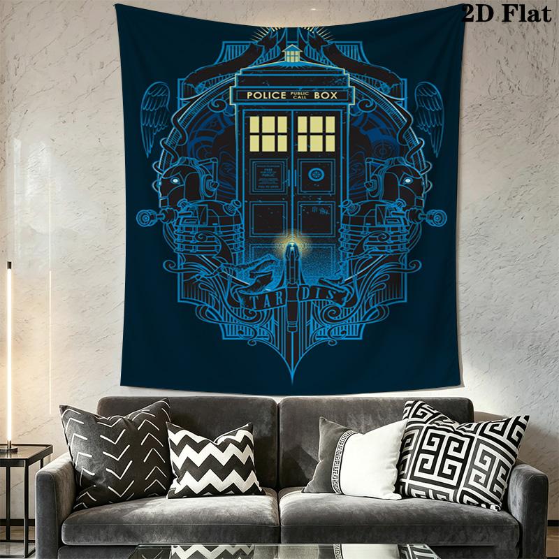 Digital print TARDIS art Pattern Home Decor Tapestry, Wall Hanging, Decorative RV Wall Cloth.XGT0914503