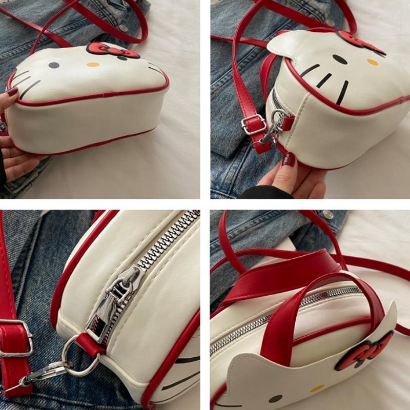 Kawaii Kitty tote bag Cute Commuter Tote Sweet crossbody bag Anime shoulder bag Fashion Simple Messenger pouch