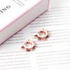 Fashion Punk Black Spike Rivet Huggies Hoop Earrings For Men Women Unisex Stainless Steel Rock Circle Round Hip Hop Piercing